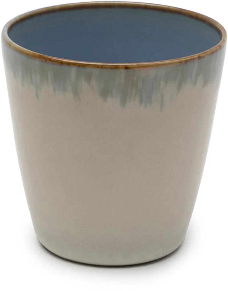 Terres de Rêves Beker conisch S - Ø7 x H7,5 - Misty Grey/Smokey Blue - 8 Stuks de Serax en Misty Grey – photo produit