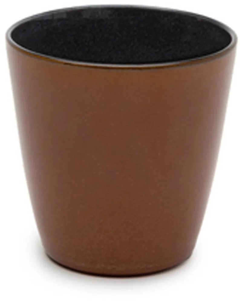 Terres de Rêves Beker conisch S - Ø7 x H7,5 - Rust/Dark Blue - 8 stuks by Serax in Rust, Dark blue – product photo