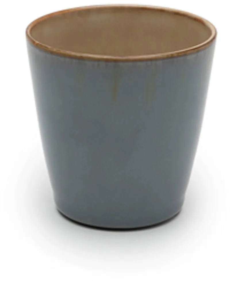 Terres de Rêves Beker conisch S - Ø7 x H7,5 - Smokey Blue/Misty Grey - 8 stuks by Serax in Smokey Blue, Misty Grey – product photo