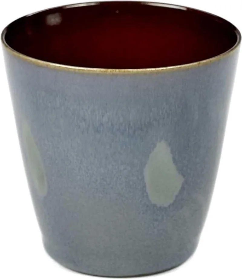 Terres de Rêves Beker conisch S- Ø7 x H7,5 - Smokey Blue/Rust - 8 stuks by Serax in Smokey Blue, Rust – product photo