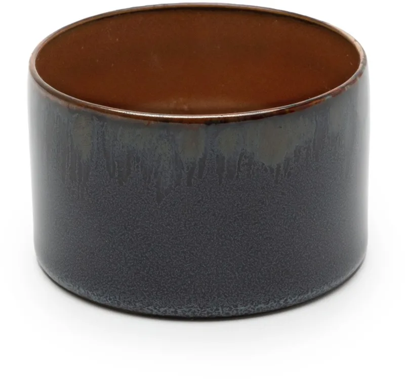 Terres de Rêves Beker - Ø7,5 x H5 - Dark Blue / Rust - 8 stuks by Serax in Dark blue, Rust – product photo