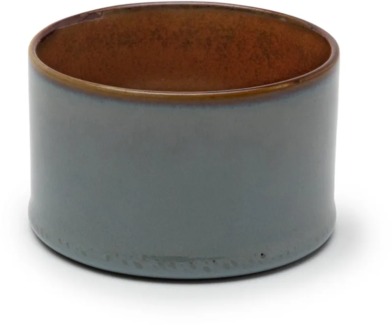 Terres de Rêves Beker - Ø7,5 x H5 - Smokey Blue / Rust - 8 stuks by Serax in Smokey Blue, Rust – product photo