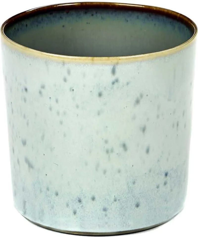 Terres de Rêves Beker - Ø7,5 x H7,5 - Light Blue / Smokey Blue - 8 stuks by Serax in Light blue, Smokey blue – product photo