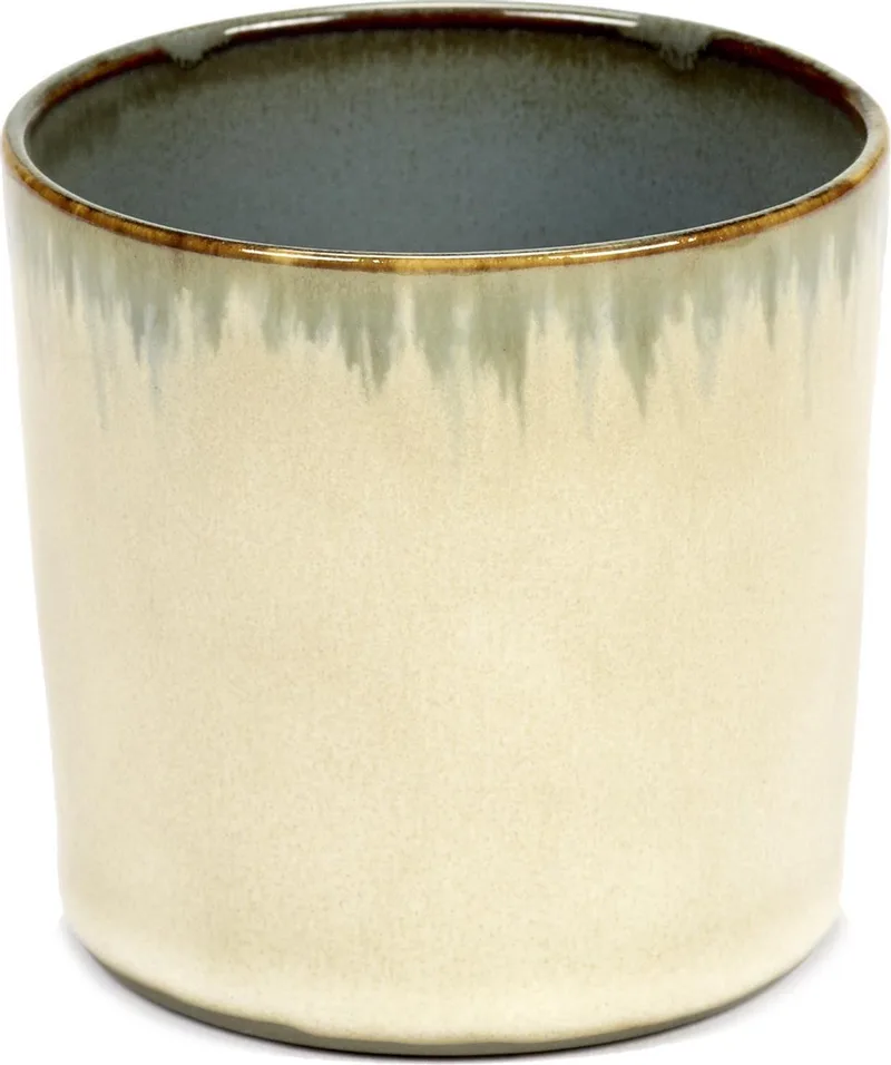 Terres de Rêves Beker - Ø7,5 x H7,5 - Misty Grey / Smokey Blue - 8 stuks by Serax in Misty grey, Smokey blue – product photo