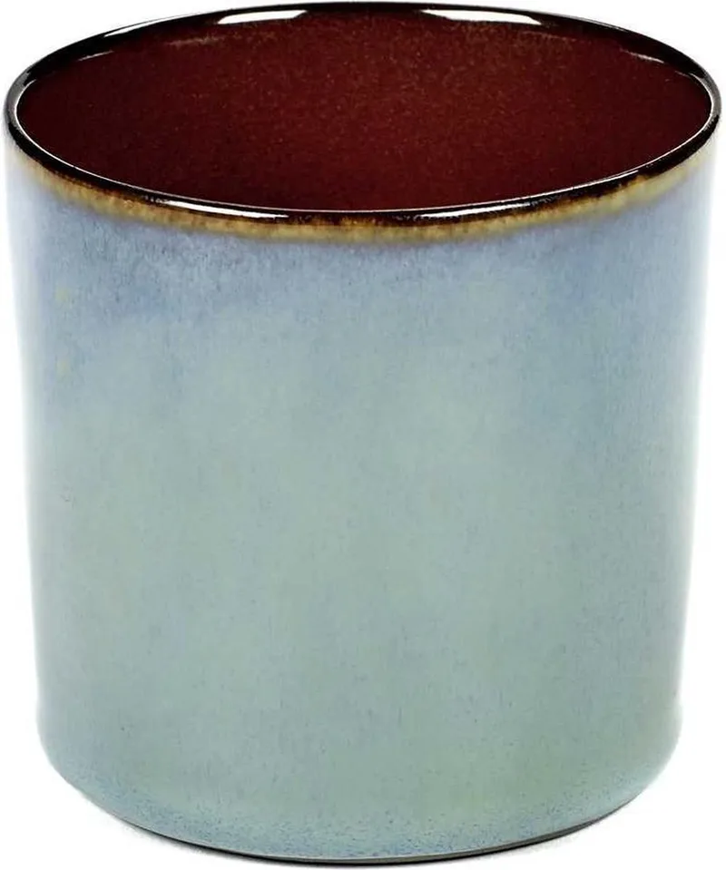 Terres de Rêves Beker - Ø7,5 x H7,5 - Smokey Blue / Rust - 8 stuks by Serax in Smokey blue, Rust – product photo