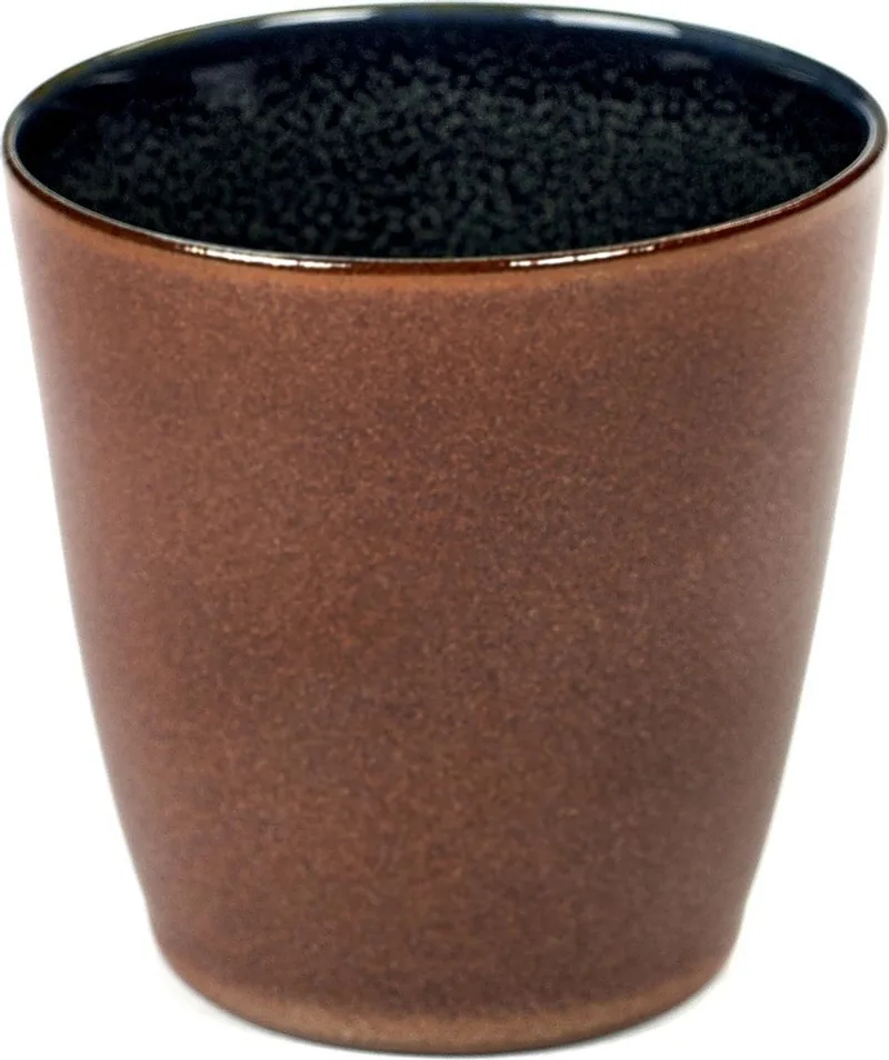 Terres de Rêves Beker - Ø8,5 x H9,5 - Rust / Dark Blue - 8 stuks von Serax in Rust, Dunkelblau – Produktfoto