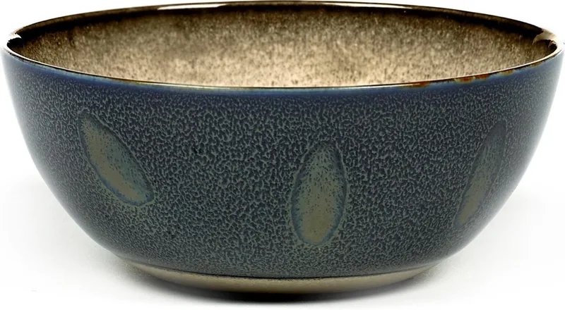 Terres de Rêves Bowl M - Ø13,7 x H6 - Misty Grey / Dark Blue - 4 stuks van Serax in Misty Grey, Donkerblauw – productfoto