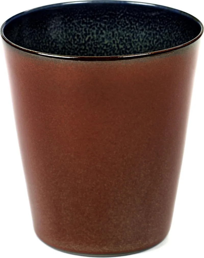 Terres de Rêves by Anita Le Grelle Beker - M - D8,5x9,5 cm - Rust/Dark blue fra Serax i Rust smokey blue – produktbillede