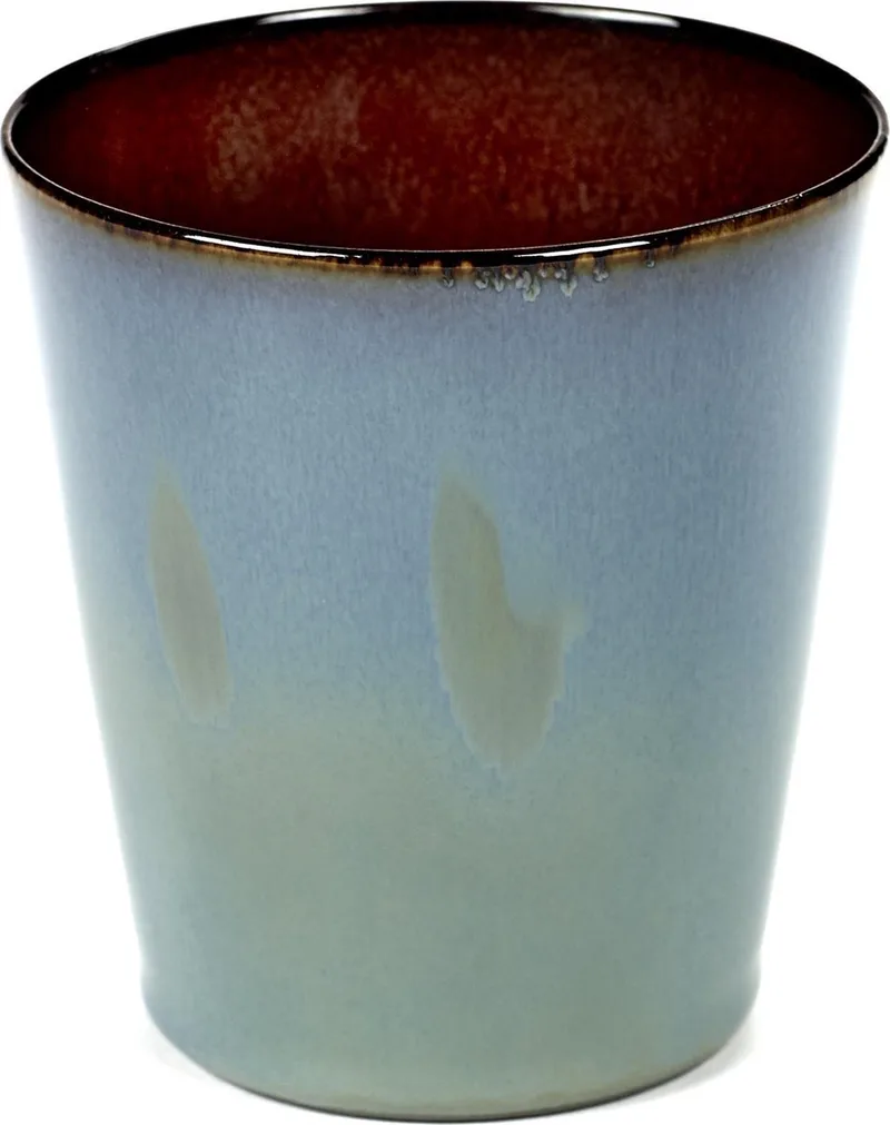Terres de Rêves by Anita Le Grelle Beker - M - D8,5x9,5 cm - Smokey blue/Rust by Serax in Smokey blue – product photo