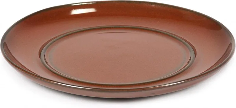 Terres de Rêves by Anita Le Grelle Schotel voor koffiekop - Ø13,5x1,2 cm van Serax in Rust – productfoto