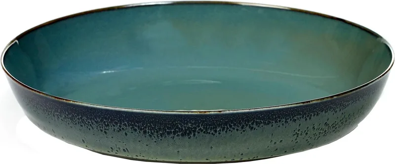 Terres de Rêves by Anita Le Grelle Serveerschaal - M - 21x4 cm - Smokey Blue/Dark Blue von Serax in Smokey blue – Produktfoto