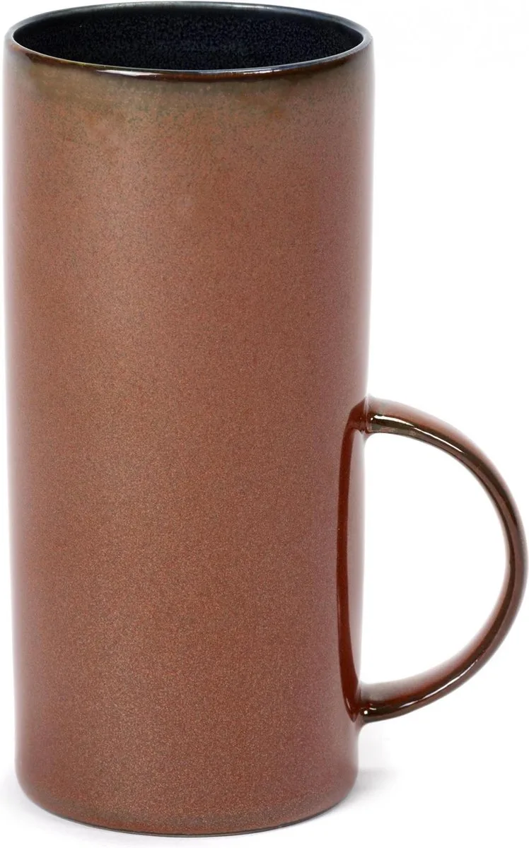 Terres de Rêves by Anita Le Grelle Theekop - Ø6xH13 cm - Dark blue/Rust by Serax in Dark blue – product photo