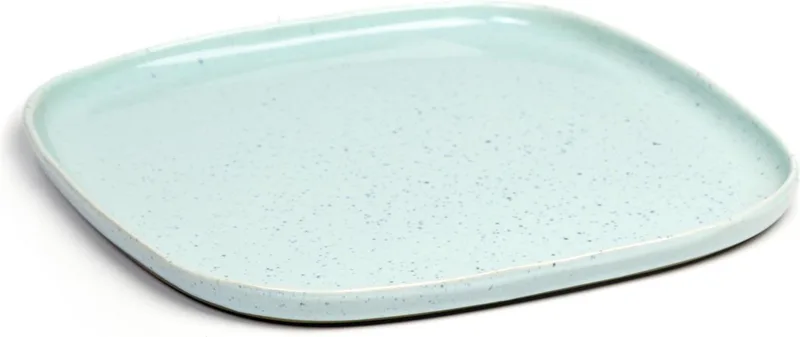 Terres de Rêves by Anita Le Grelle Vierkant Bord - L - 25,4x25,4x1,5 cm by Serax in Light blue – product photo