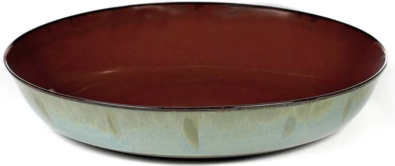 Terres de Rêves Diep bord M - Ø21 cm - Rust / Smokey Blue - 2 stuks by Serax in Rust, Smokey blue – product photo