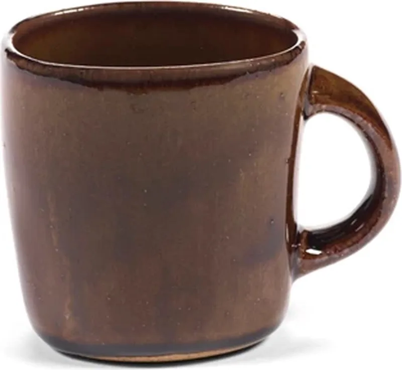 Uncharted Out of Lines beker met oor 30cl ocher by Serax in Brown – product photo