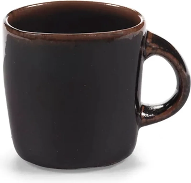 Uncharted Out of Lines beker met oor 30cl zwart von Serax in Braun – Produktfoto