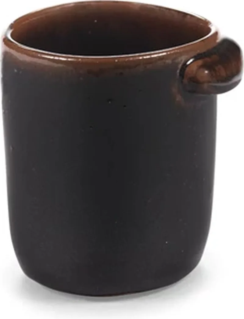 Uncharted Out of Lines beker zonder oor 25cl zwart de Serax en Marron – photo produit