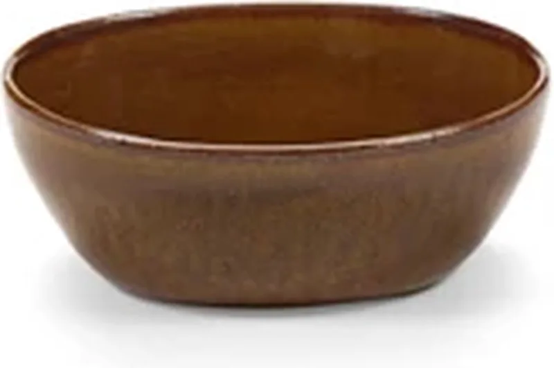 Uncharted Out of Lines bowl 17.5x15.5cm H5.7cm ocher von Serax in Braun – Produktfoto