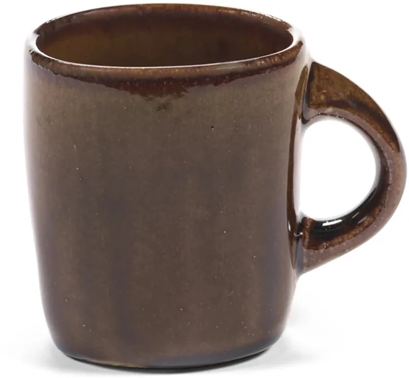 Uncharted Out of Lines koffiekop 22cl ocher (set van 4) by Serax in Brown – product photo