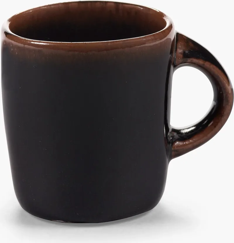 Uncharted Out of Lines koffiekop 22cl zwart bruin (set van 2) von Serax in Schwarz, Braun – Produktfoto