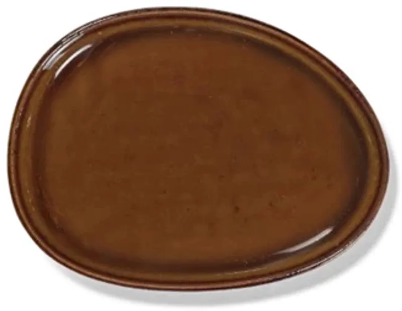 Uncharted Out of Lines plat bord 14x10.5cm ocher by Serax in Brown – product photo
