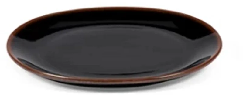 Uncharted Out of Lines plat bord 22.5x21cm zwart by Serax in Brown – product photo