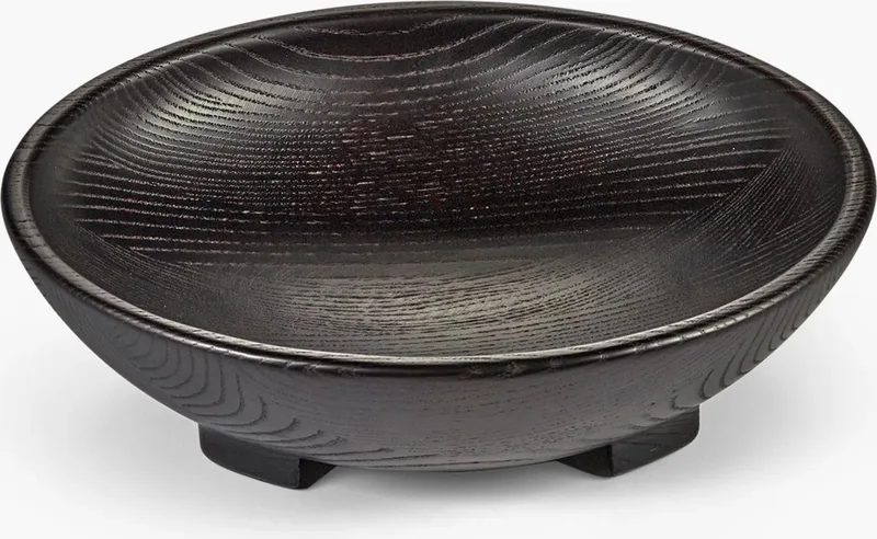 Uncharted Out of Lines schaal 28.6x23.7cm H8cm carbonised ash by Serax in Black – product photo