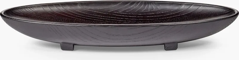 Uncharted Out of Lines schaal 58.7x24.8cm H8cm carbonised ash by Serax in Black – product photo