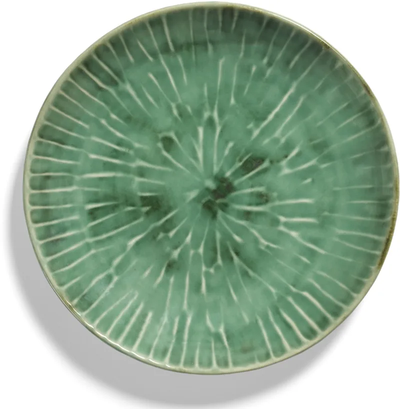 Verde Lanza By Pascale Naessens Dinerbord Ø22 Set Van 2 by Serax in Green – product photo