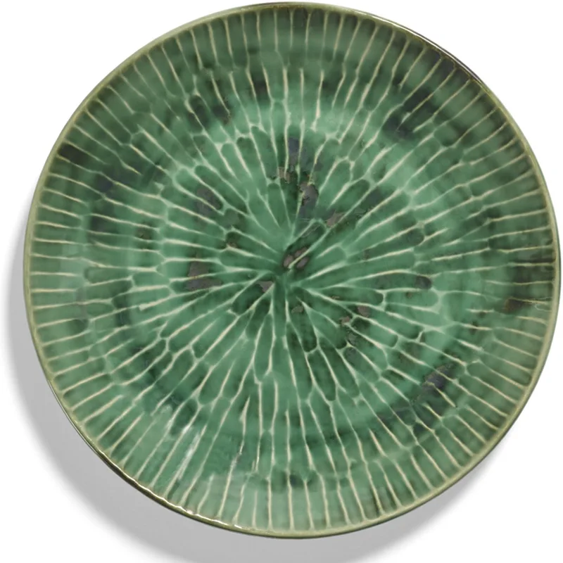 Verde Lanza By Pascale Naessens Dinerbord Ø27 Set Van 2 by Serax in Green – product photo