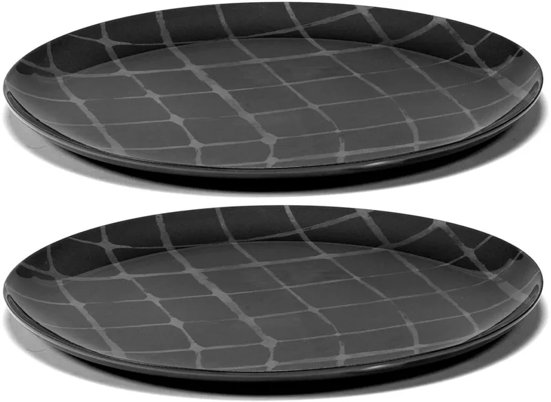Zuma Bord van Kelly Wearstler, Ø 33 cm, Stille Oceaan / (set van 2) by Serax in Grey – product photo