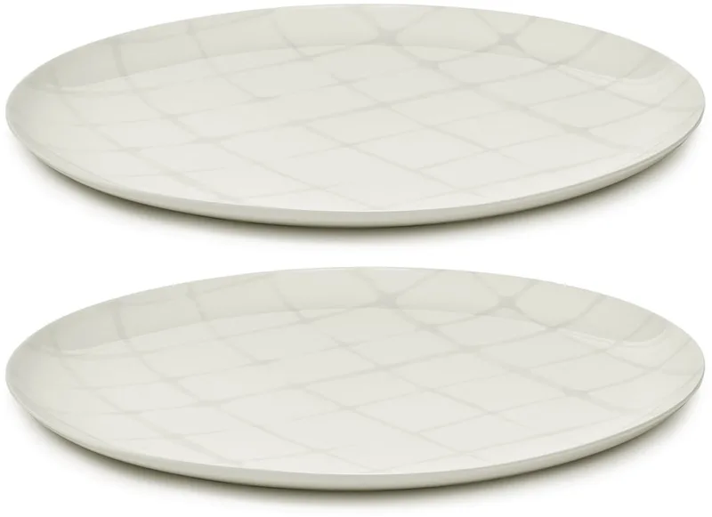 Zuma Bord van Kelly Wearstler, Ø 33 cm, Zout / (set van 2) by Serax in White – product photo