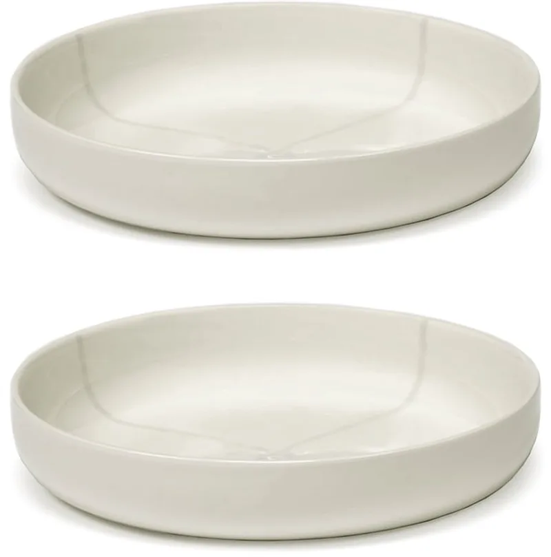 Zuma diep bord van Kelly Wearstler, Ø 20,5 cm, Zout / (set van 2) de Serax en Blanc – photo produit