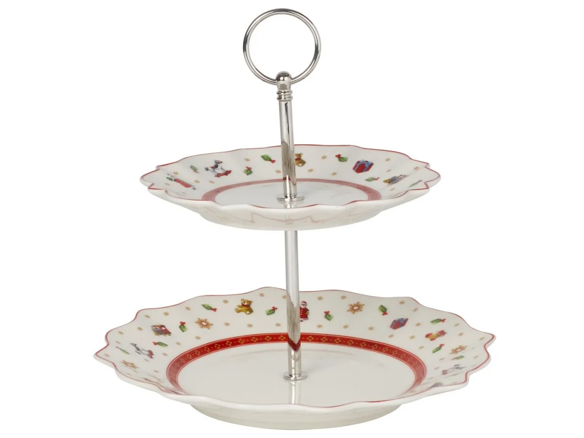 Etagère Toy's Delight klein 24 cm, porselein van Villeroy & Boch in Rood – productfoto