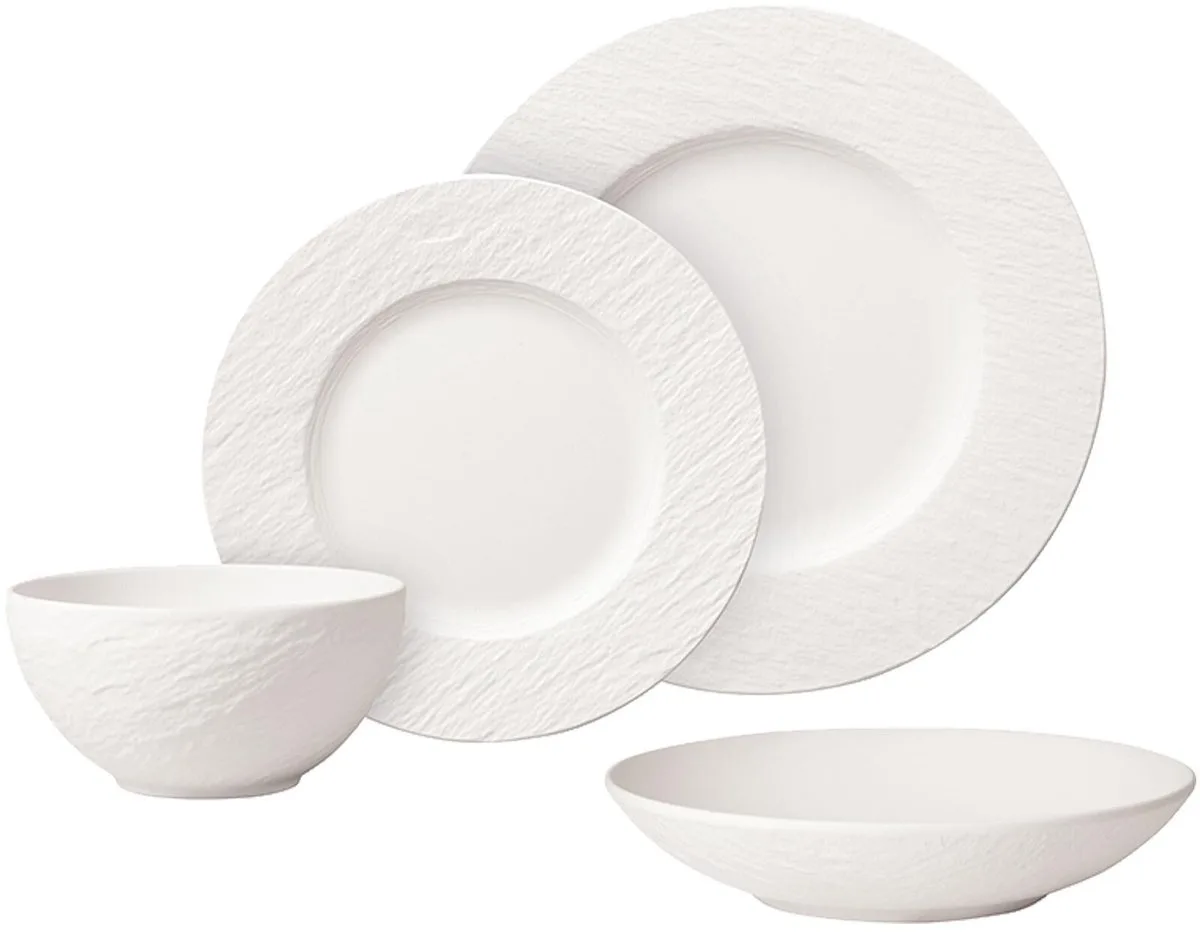 Tafelservice Manufacture Rock 16-tlg. by Villeroy & Boch in Wit-gekleurd – product photo