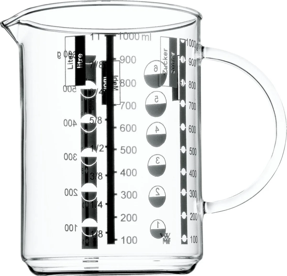 Gourmet 1l Mätbägare von WMF in Glas – Produktfoto
