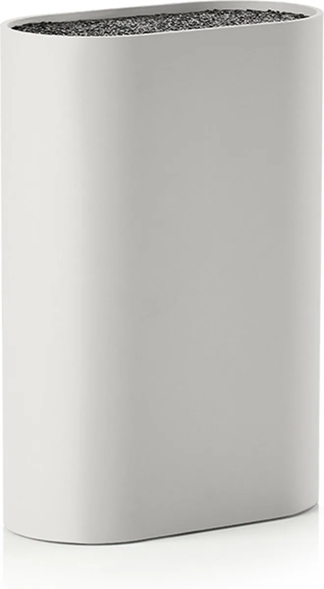 Singles Messenblok - Mes Houder - Universeel - 17 x 9 x 24 cm - kunststof - koken - keuken - keukenmesassecoires - ovaal fra Zone Denmark i Warm Grey – produktbillede