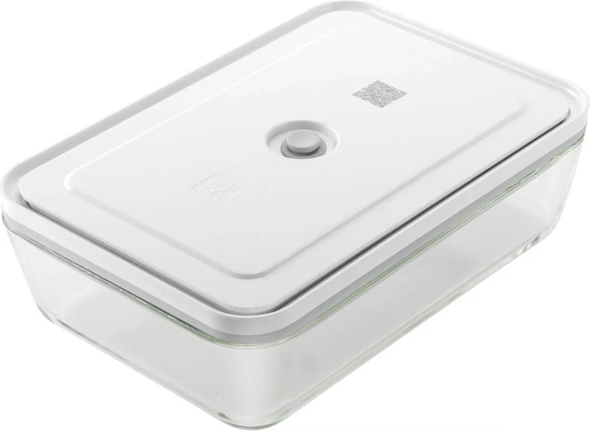 Fresh & Save Vacuüm gratineerschotel – Opbergdoos – Vacuüm Vershouddoos met Deksel 2850ml – glas van Zwilling in Grijs – productfoto