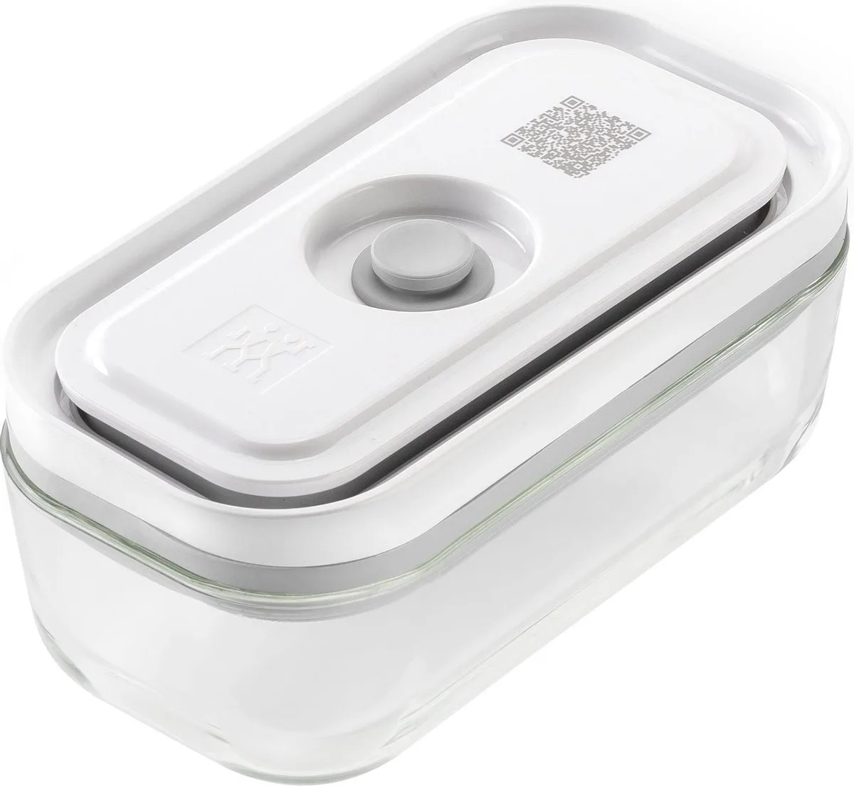 Fresh & Save Vacuüm Vershoudbakjes – Opbergdoos – Vacuüm Vershouddoos met Deksel S 200ml – Glas van Zwilling in Wit – productfoto