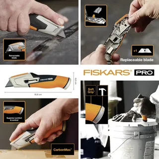 Fiskars 1027223 CarbonMax™ Universalmesser mit einziehbarer Klinge 1 St. by Fiskars – product photo 2 of 3
